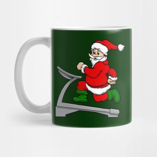 funny treadmill santa claus funny christmas Mug